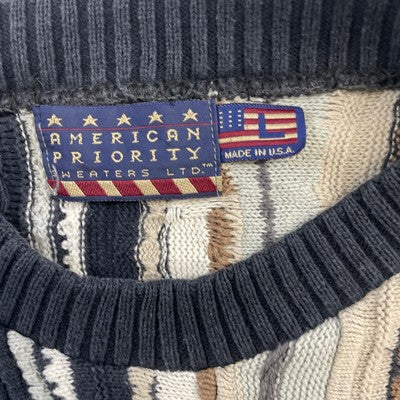 AMERICAN PRIORITY アメリカ製3Dニット Vintage American Priority 3D