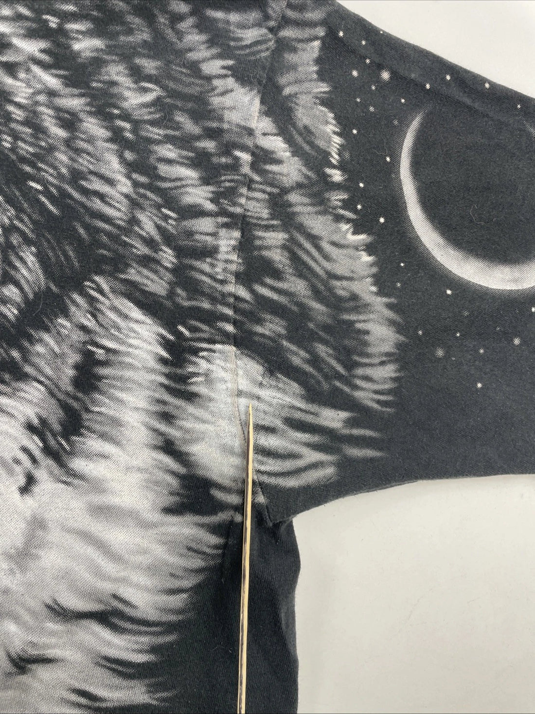 Vintage Wolf Liquid Blue T-Shirt Size XL Nature All Over Print 1995 90s