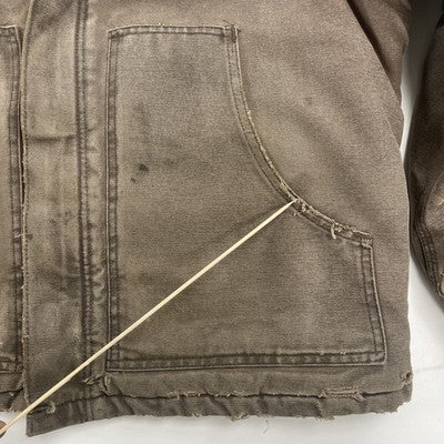 Vintage Carhartt Canvas Work Jacket Large Tall Brown J22