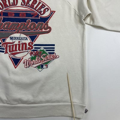 Vintage Minnesota Twins World Series Champions Sweatshirt Large 1987 80s MLB