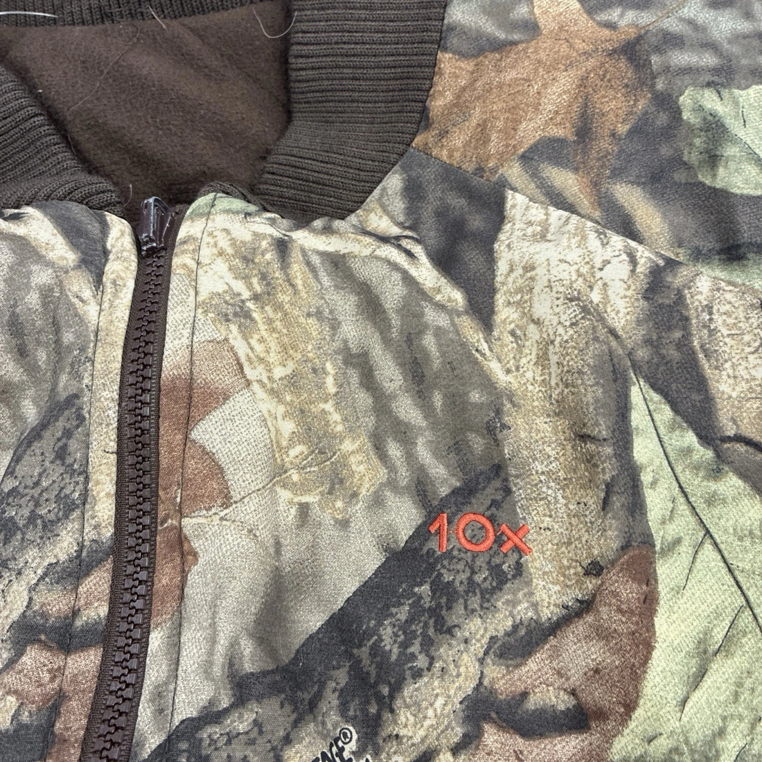 Vintage Advantage Timber Camo Bomber Jacket Size Large