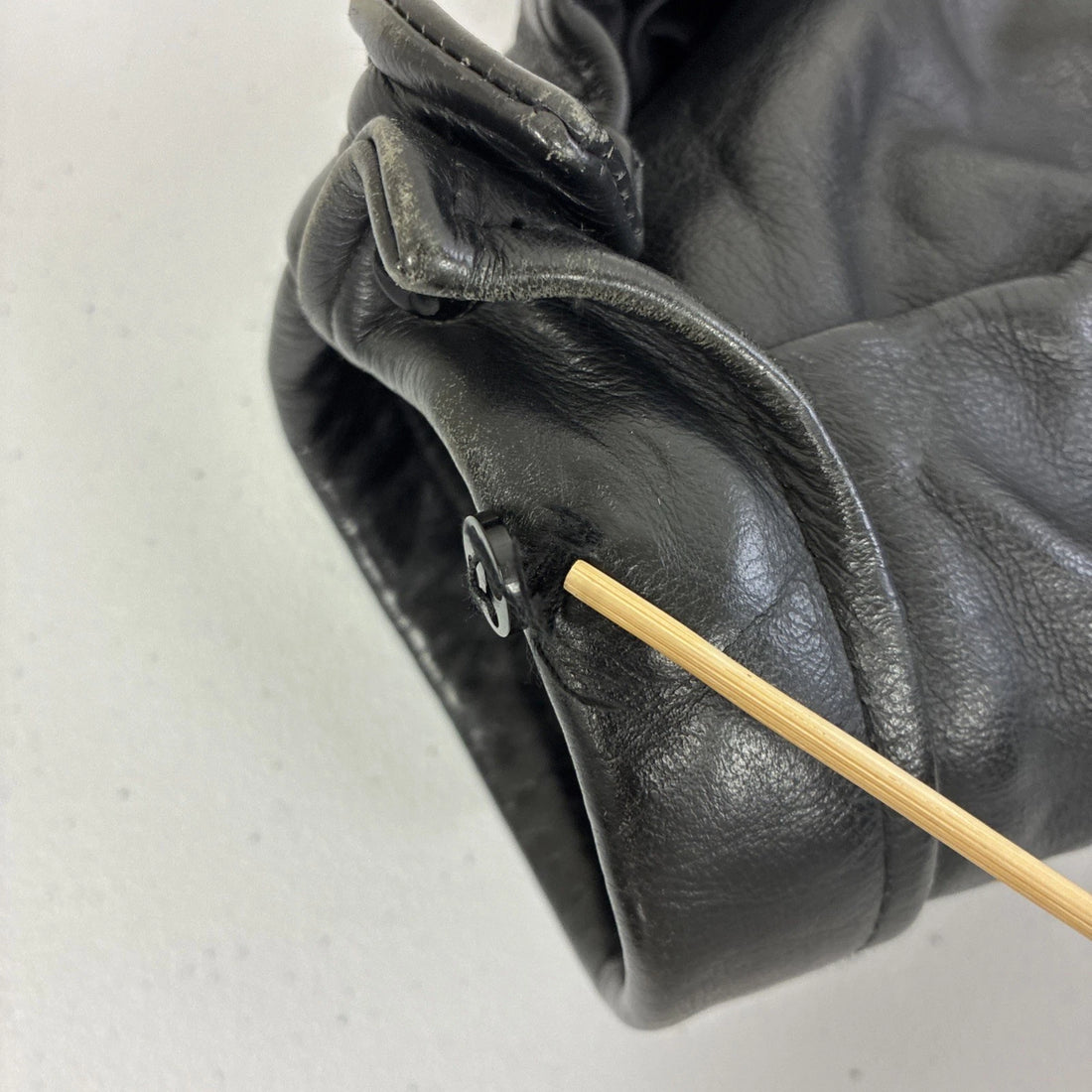 Vintage Gap Leather Coat Jacket Size Large Black