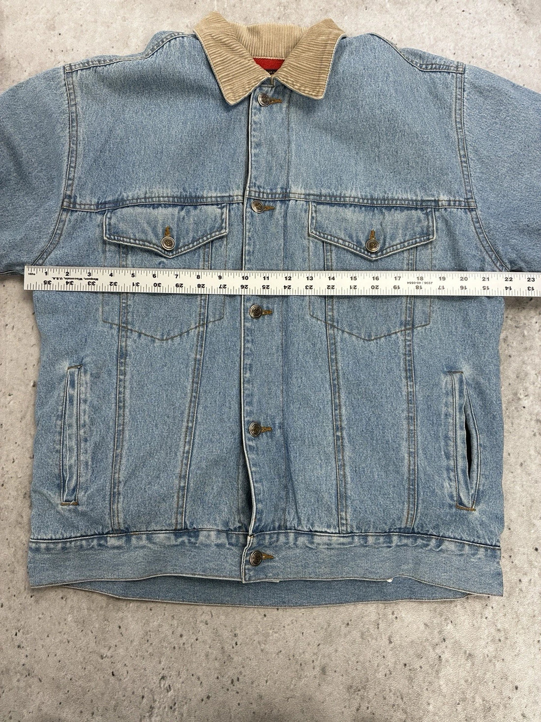 Vintage Woolrich Fleece Lined Denim Trucker Jacket Size Small