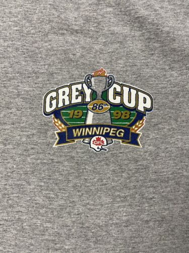 Vintage 86th CFL Gray Cup Festival Starter T-Shirt Size XL Gray 1998 90s