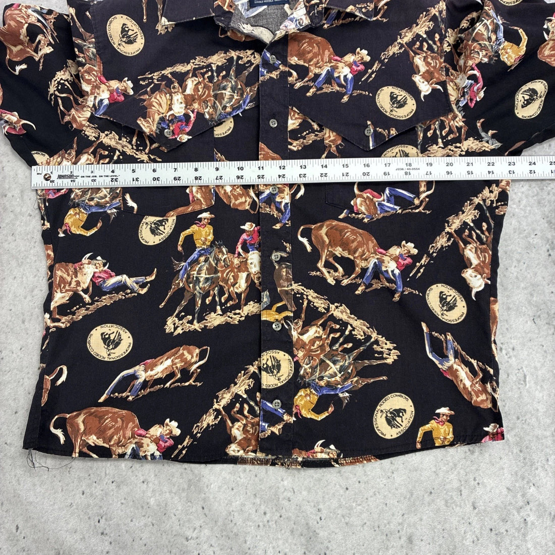 Vintage Wrangler Western Cowboy Rodeo Button Up Shirt Size 16-34