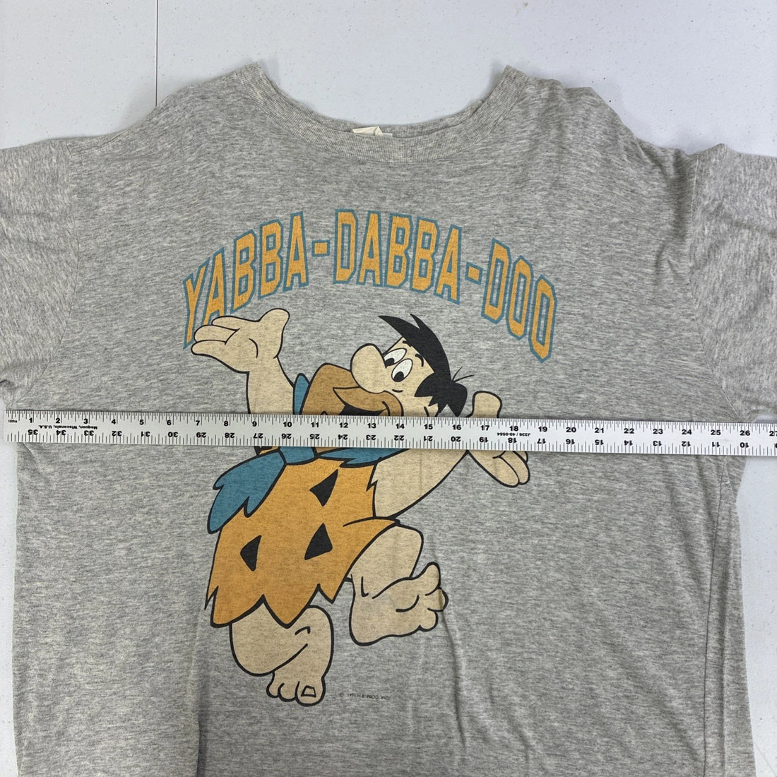 Vintage Fred Flinstone Paramount Parks T-Shirt Size XL Double Sided 1994 90s