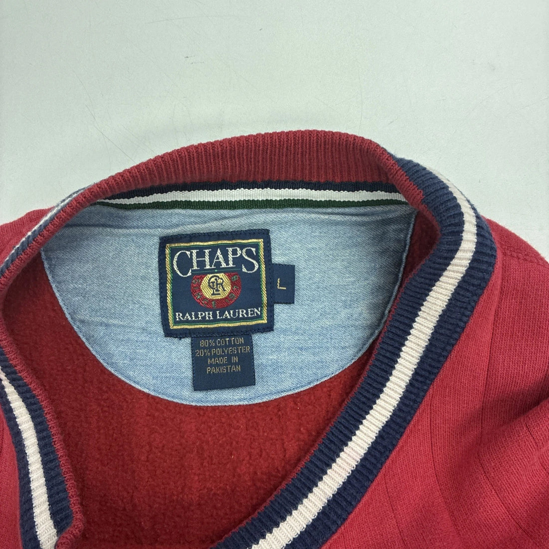 Vintage Chaps Ralph Lauren Crewneck Sweatshirt Size Large Red