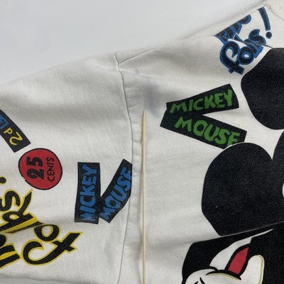 Vintage Mickey Mouse Disney Crewneck Sweatshirt Size Large All Over Print 90s