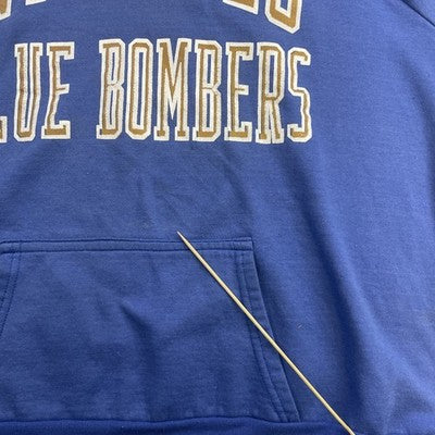 Vintage Winnipeg Blue Bombers Champion Sweatshirt Hoodie Size 2XL 80s CFL