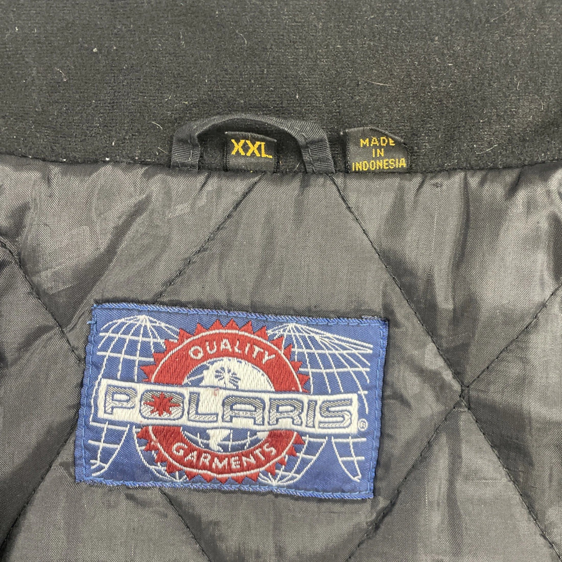 Vintage Polaris Snowmobile Racing Puffer Bomber Jacket Size 2XL