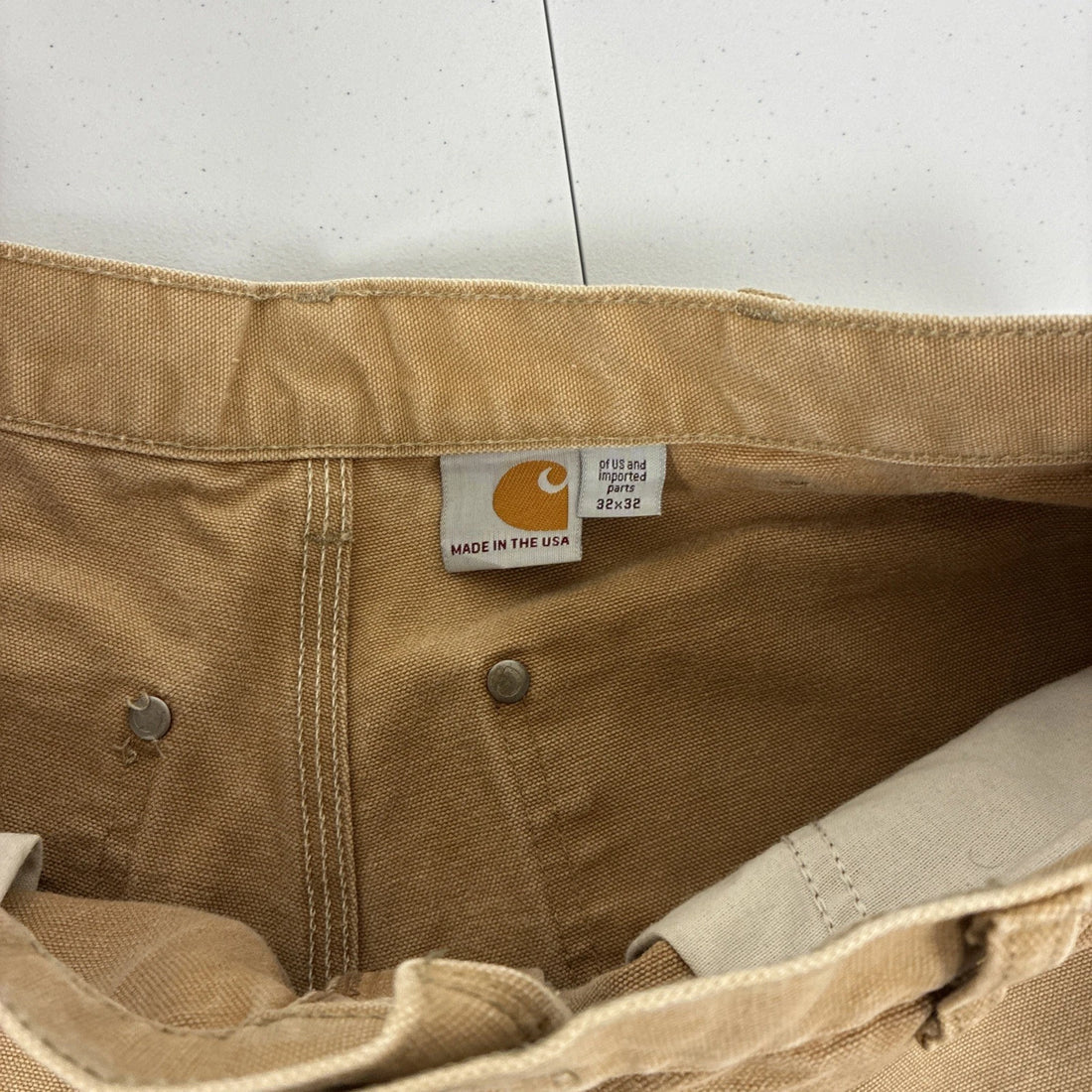 Carhartt Canvas Carpenter Double Knee Work Pants Size 32 X 32 Brown