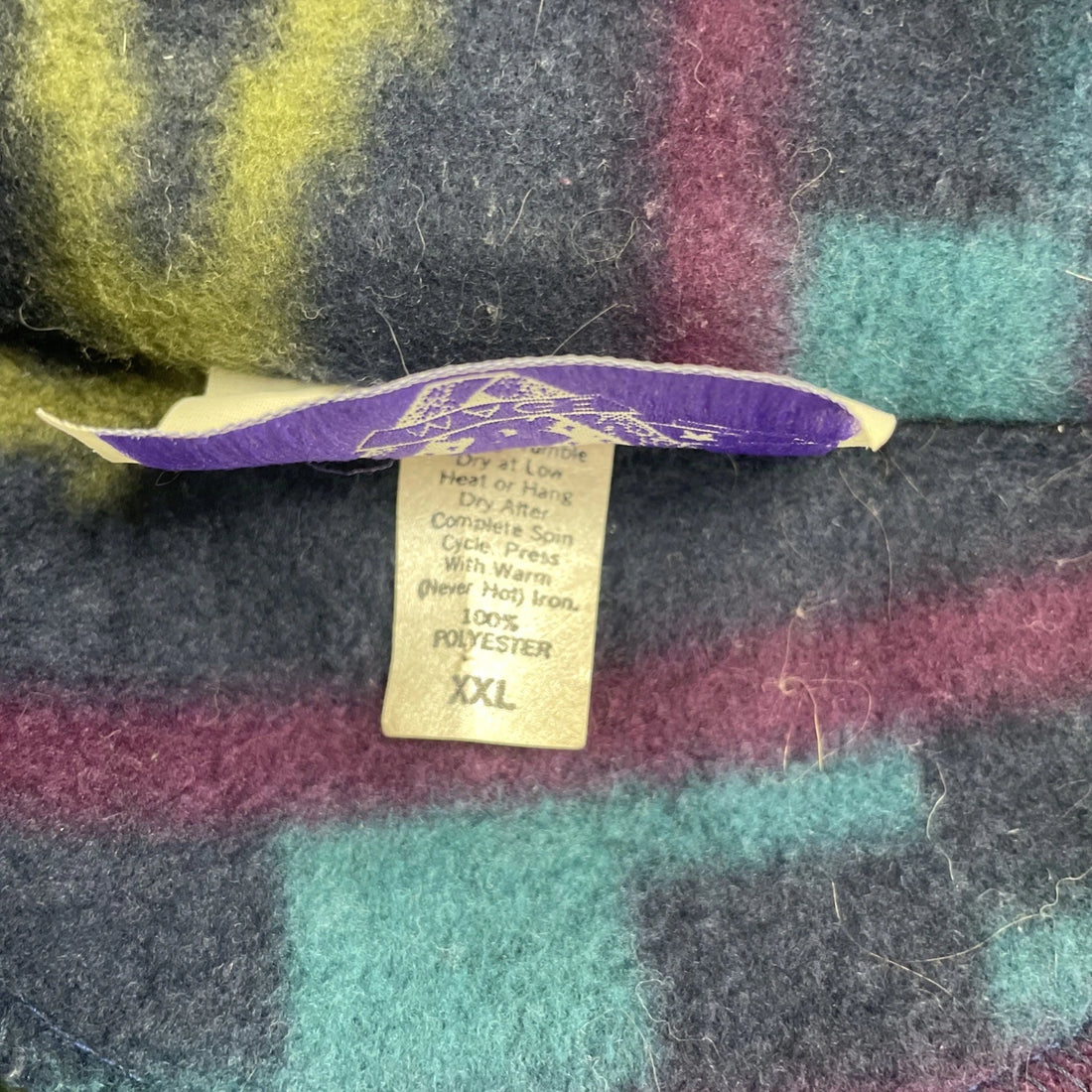 Vintage Arctic Image Fleece Jacket Size 2XL Western Aztec