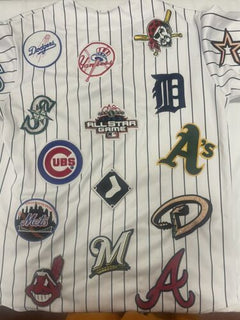 Vintage Team Logo Patch All Star Game Majestic Baseball Jersey