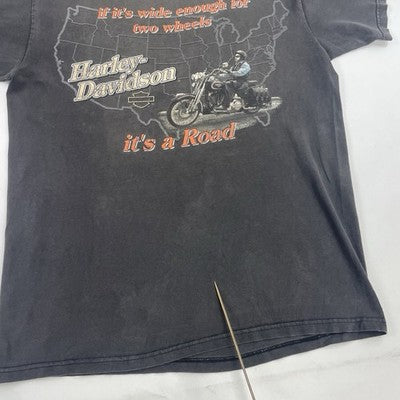 Vintage Harley Davidson Motorcycles All Roads Lead To T-Shirt Medium