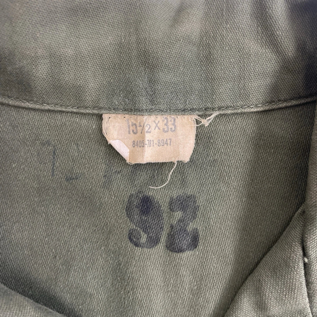 Vintage U.S. Army Military Button Up Shirt Size 15 1/2 X 33