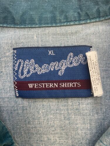 Vintage Wrangler Aztec Western Pearl Snap Shirt Size XL