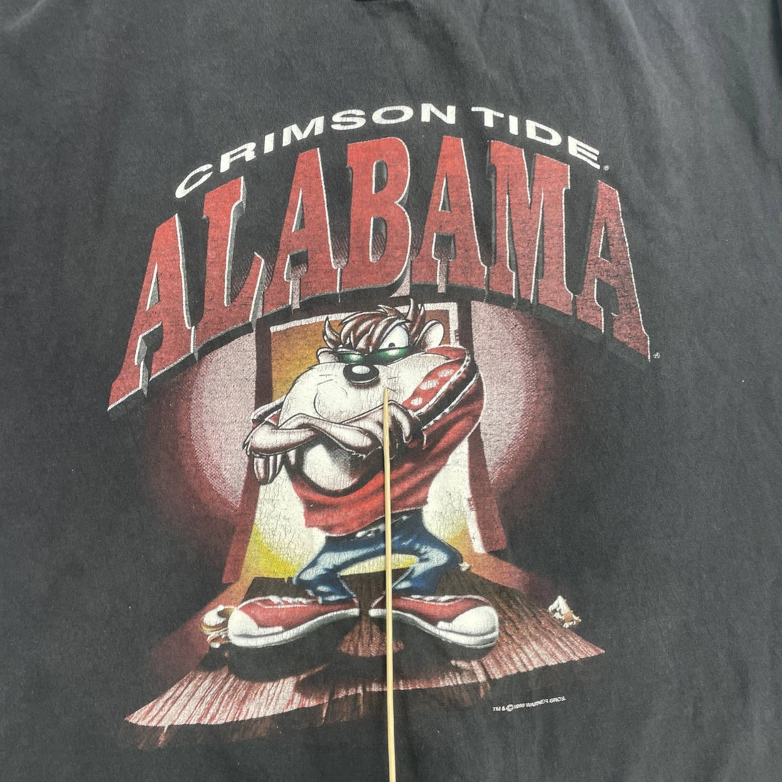 Vintage Alabama Crimson Tide Taz Looney Tunes T-Shirt Size XL 1998 90s NCAA