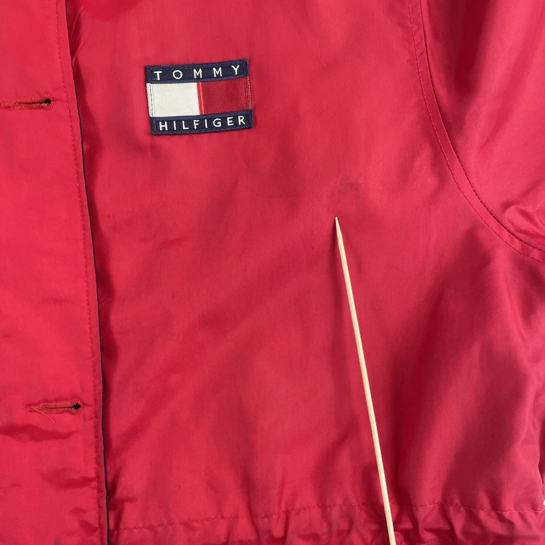 Vintage Tommy Hilfiger Fleece Lined Jacket Size Large Red