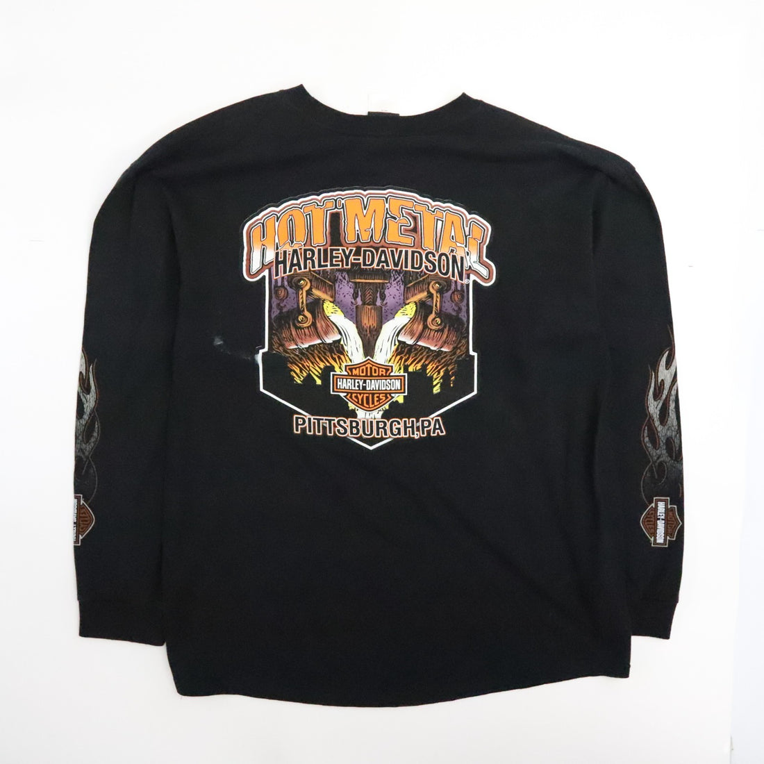 Harley Davidson Motorcycles Hot Metal Long Sleeve T-Shirt 2XL