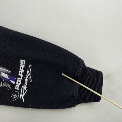 Vintage Polaris Racing XS Snowmobile Crewneck Sweatshirt Size Medium Black