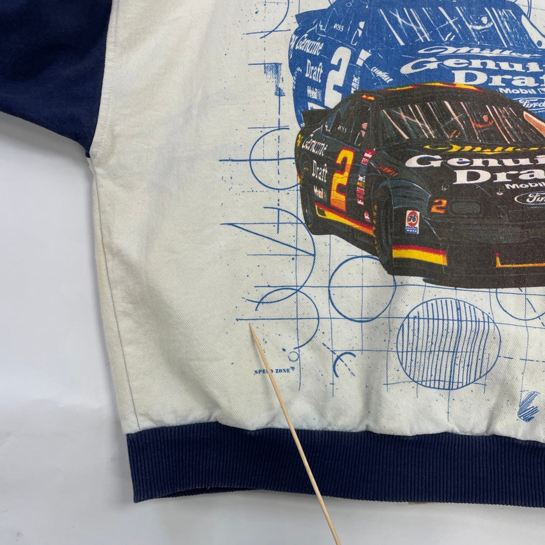 Vintage Rusty Wallace Speed Zone Racing Bomber Jacket Size Large