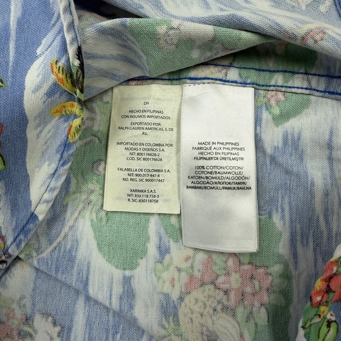 Ralph Lauren Hawaiian Tropical Short Sleeve Button Up Shirt Medium Pullover
