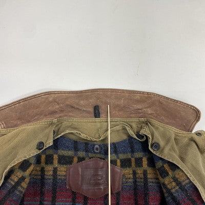 Vintage Woolrich Barn Coat Chore Work Jacket Size Large Wool Lined
