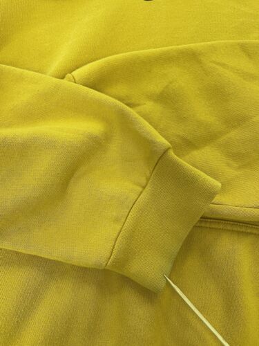 Vintage Nike Middle Swoosh Sweatshirt Hoodie Size Medium Yellow Embroidered