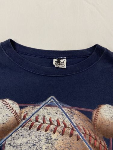 Vintage Cleveland Indians Baseball Starter T-Shirt Youth Size Large Blue MLB