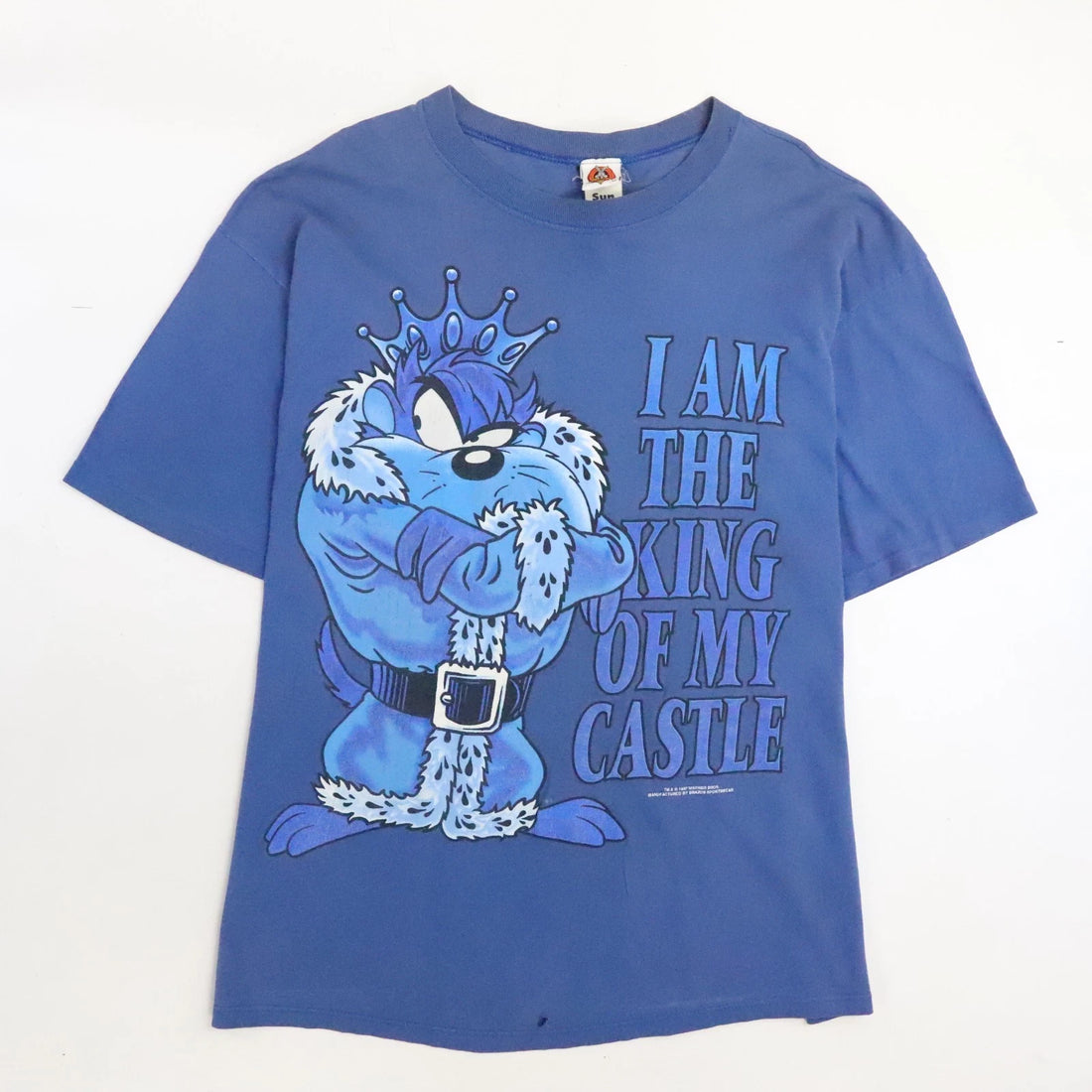 Vintage Taz King Of My Castle Looney Tunes T-Shirt Size XL 1997 90s