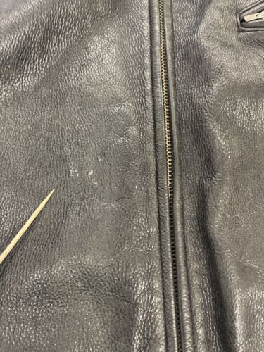 Vintage Guess Leather Coat Jacket Size XL Black