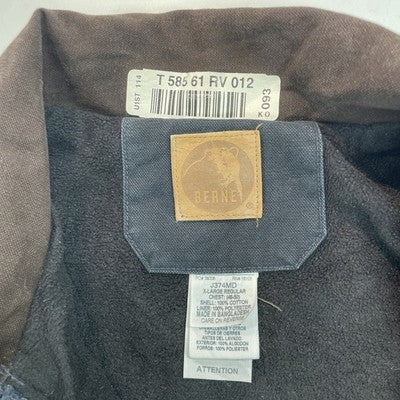 Berne Canvas Work Jacket Size XL Fleece Lined Detroit Style