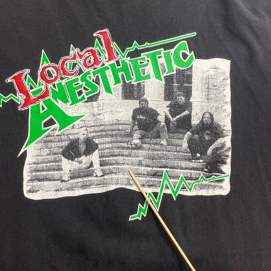 Vintage Local Anesthetic T-Shirt Size XL Band Tee Double Sided