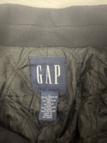 Vintage GAP Wool Pea Coat Jacket Size Large Blue