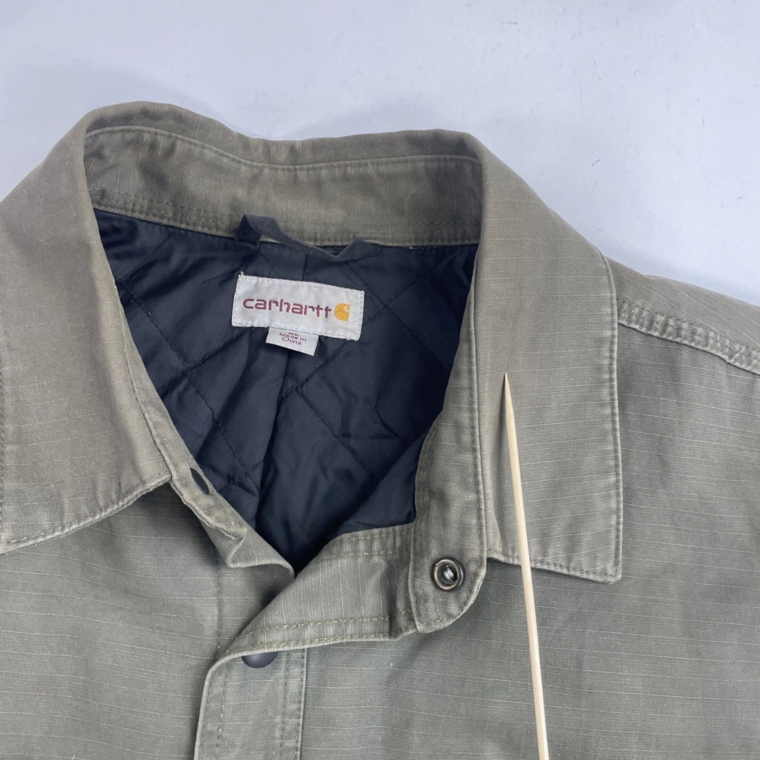 Carhartt Work Jacket Size XL Green Quilt Lined