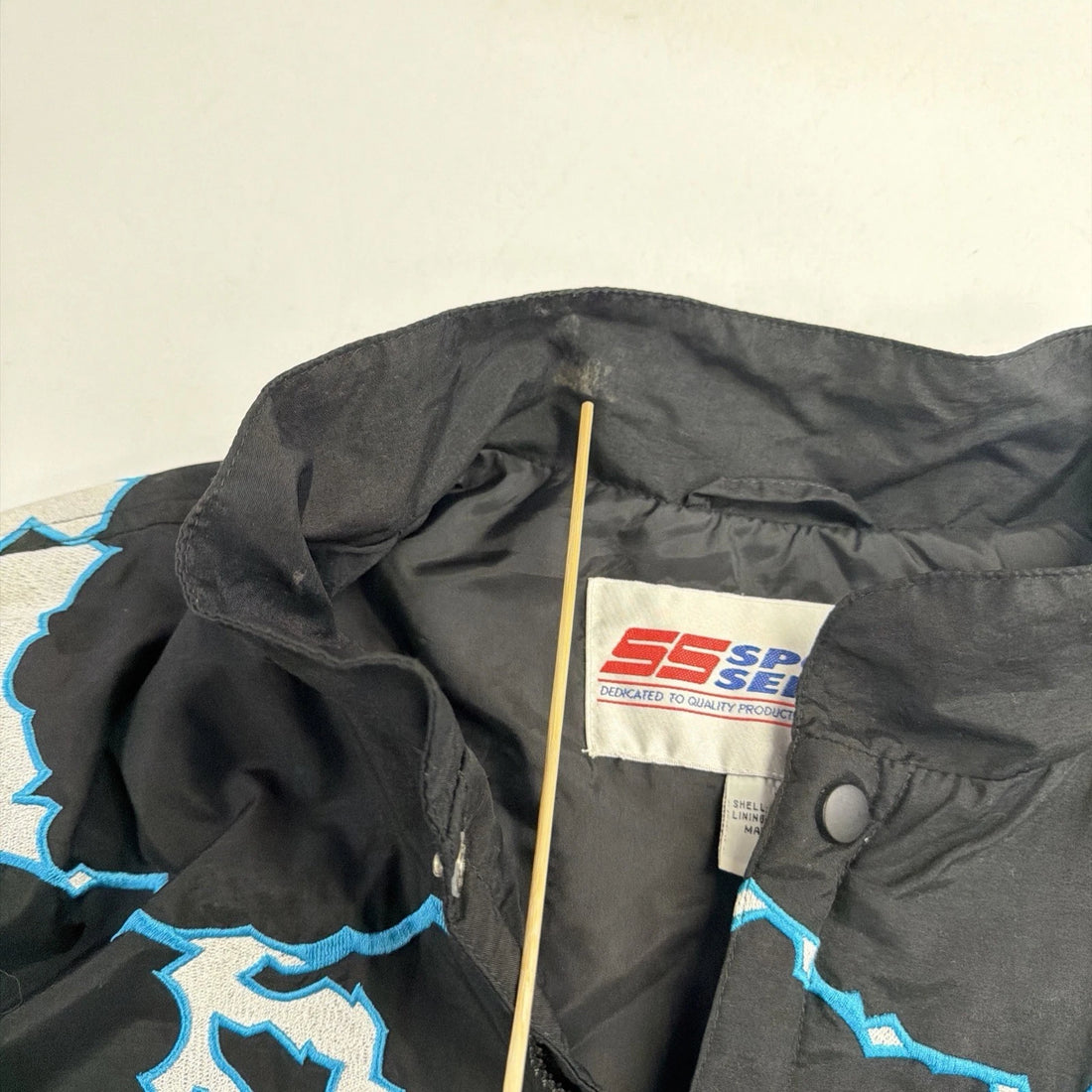 Vintage NHRA Championship Drag Racing Lightning Thunder Bomber Jacket Size XL