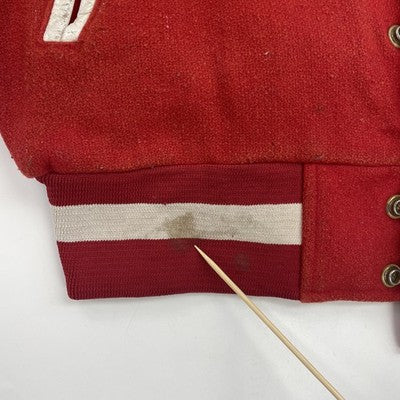 Vintage Detroit Red Wings Shain Wool Varsity Jacket Size Medium 90s NHL
