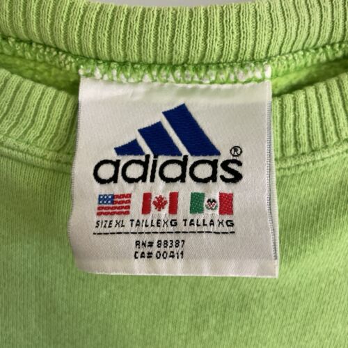 Vintage Adidas Crewneck Sweatshirt Size XL Green Embroidered