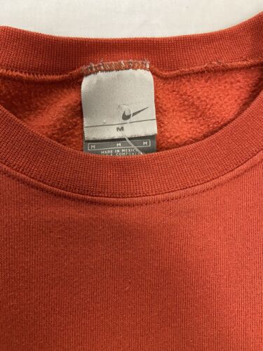Vintage Nike Sweatshirt Crewneck Size Medium Orange Embroidered Swoosh