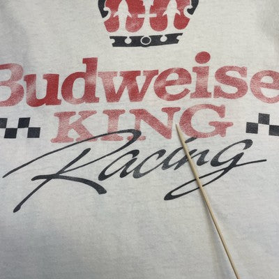 Vintage Kenny Bernstein's Budweiser King Racing T-Shirt Size Large 1991 90s