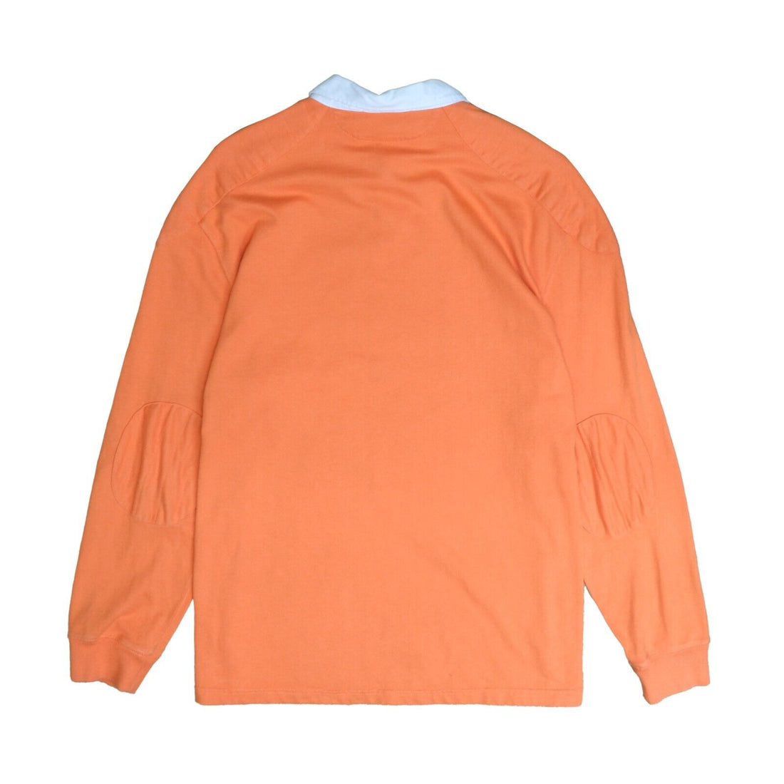 Vintage Polo Ralph Lauren Five Horsemen Rugby Shirt Large Long Sleeve Orange