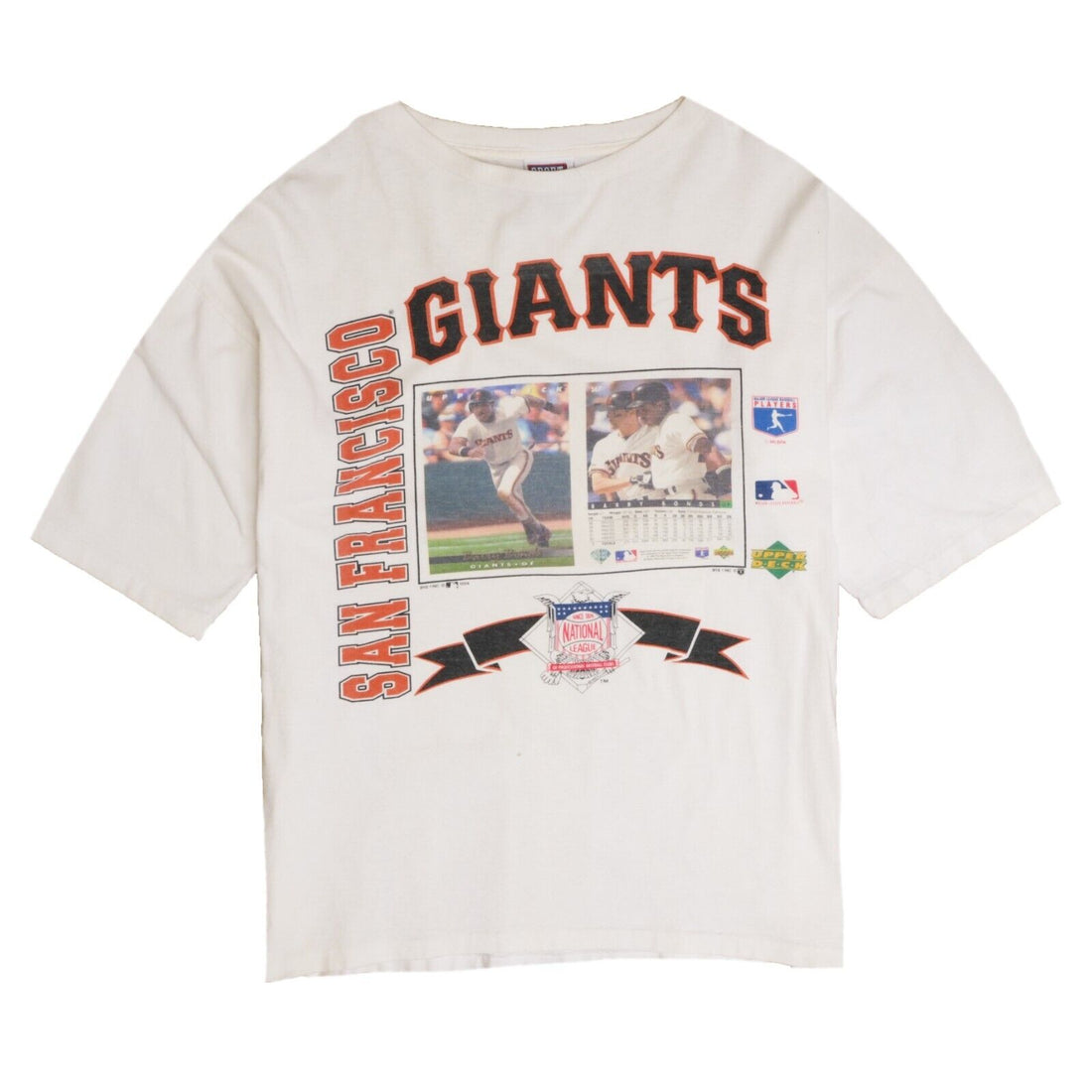 Vintage San Francisco Giants Baseball Card T-Shirt Size XL 1994 90s MLB
