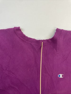 Vintage Champion Reverse Weave Crewneck Sweatshirt Size Large Purple 90s