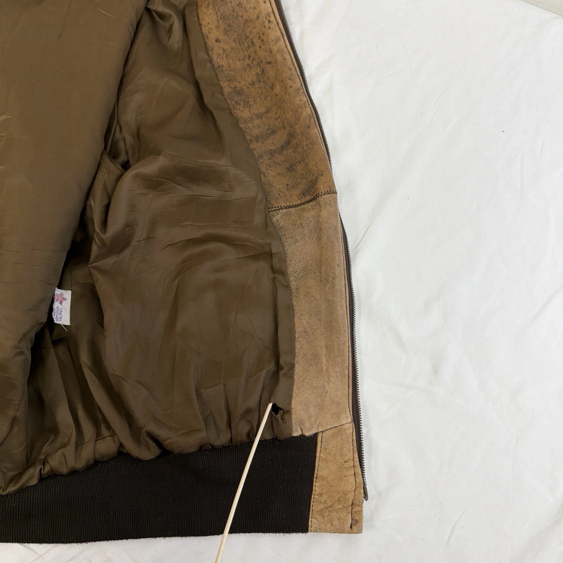 Vintage Schott NYC Leather Bomber Jacket Size Large Brown