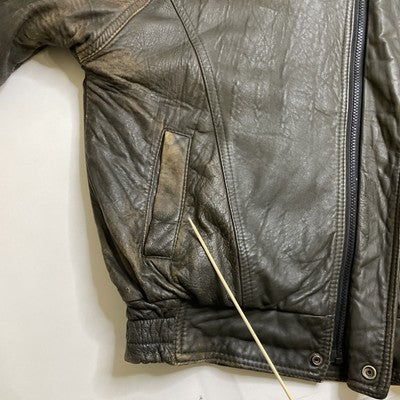 Vintage Anneta Price Lambskin Leather Bomber Jacket Size Medium
