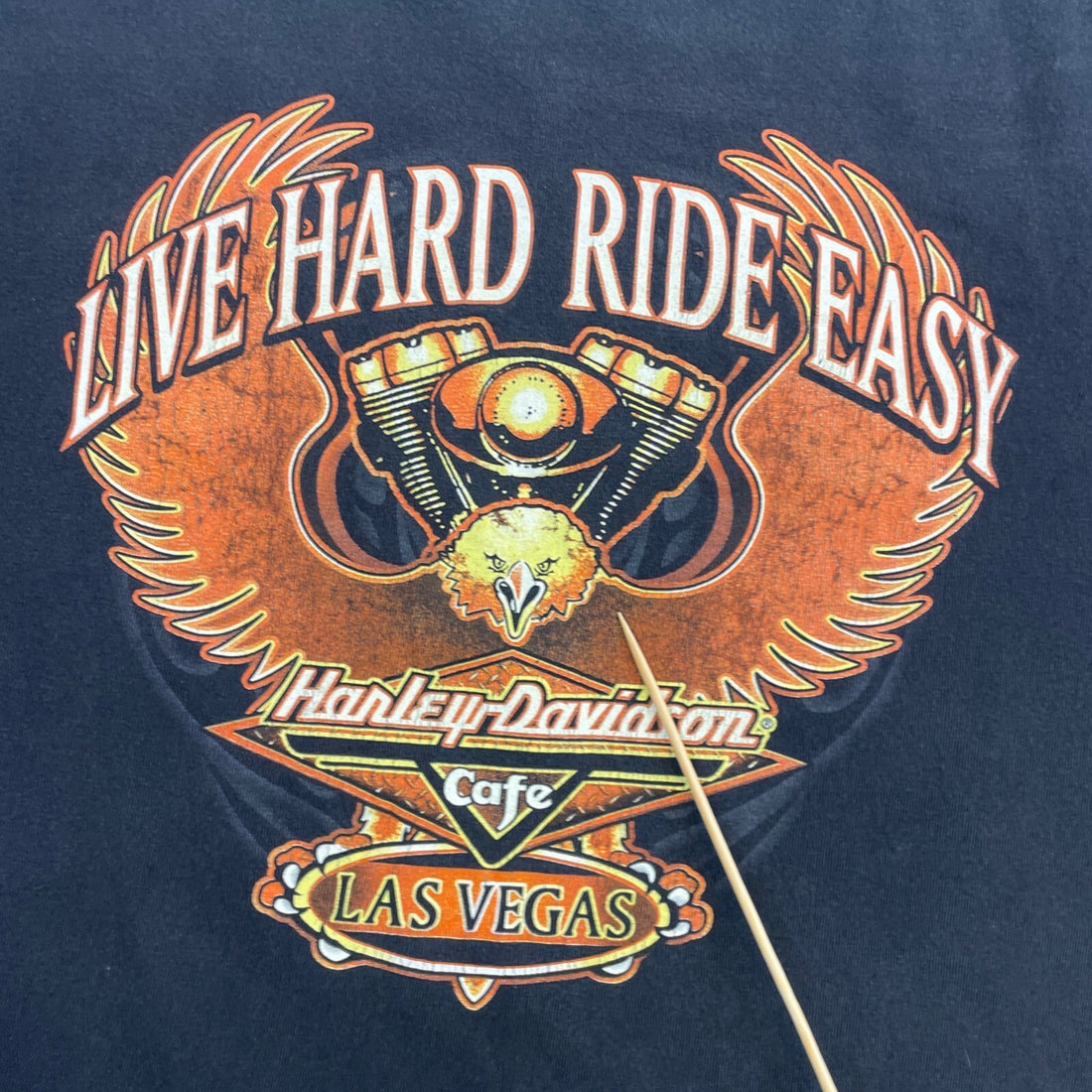 Harley Davidson Motorcycles Cafe Eagle Long Sleeve T-Shirt Size Large
