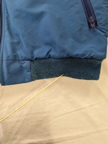 Vintage LL Bean Vest Jacket Size Medium Blue Fleece Lined