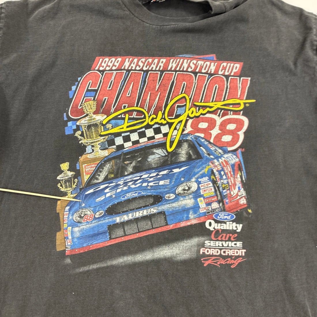 Vintage Dale Jarrett Racing T-Shirt Size 2XL 1999 90s NASCAR