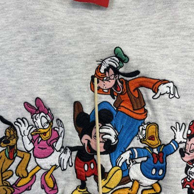 Vintage Mickey Mouse Disney Crewneck Sweatshirt Size Large/XL Embroidered 90s