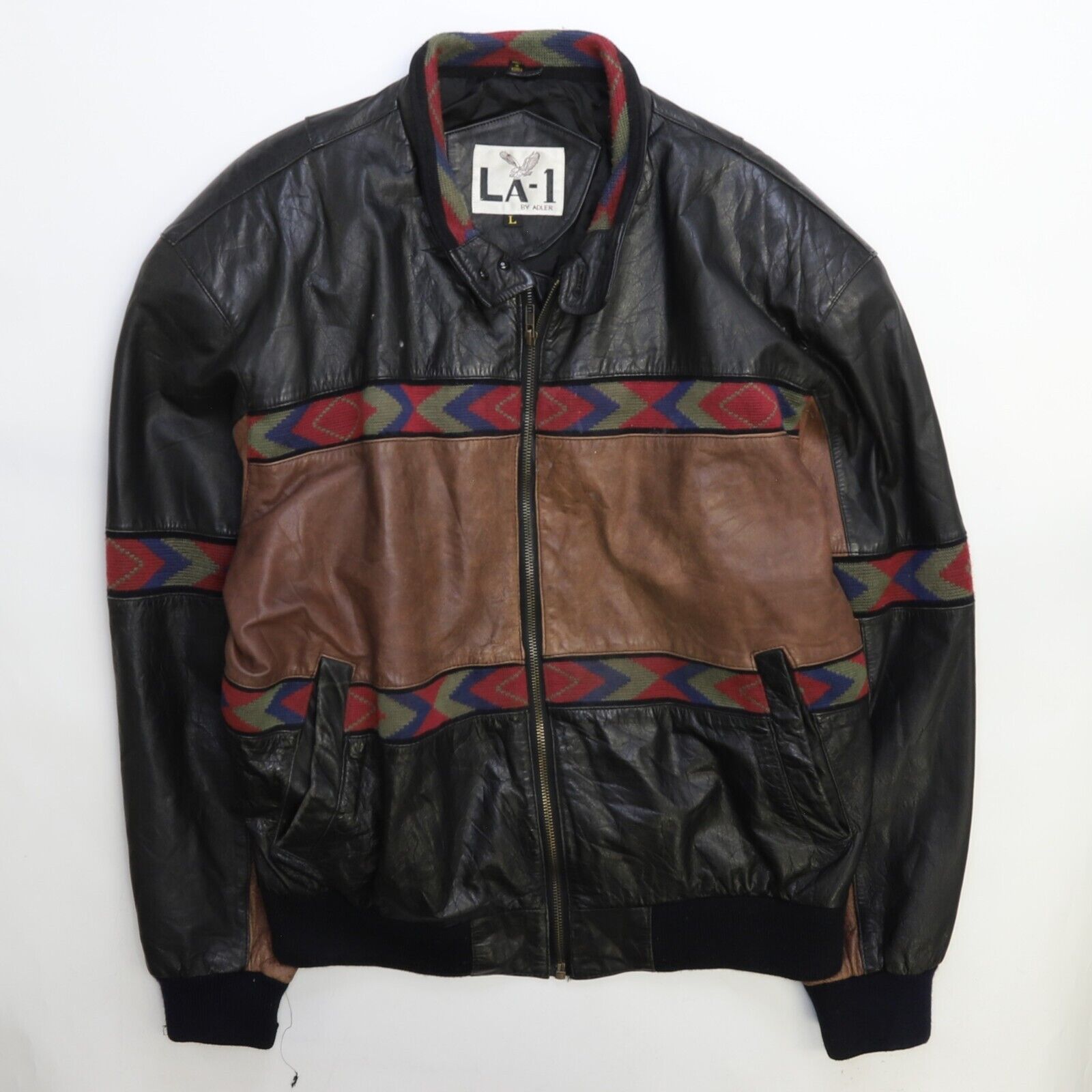 80s A-2 real leather bomber jacket un